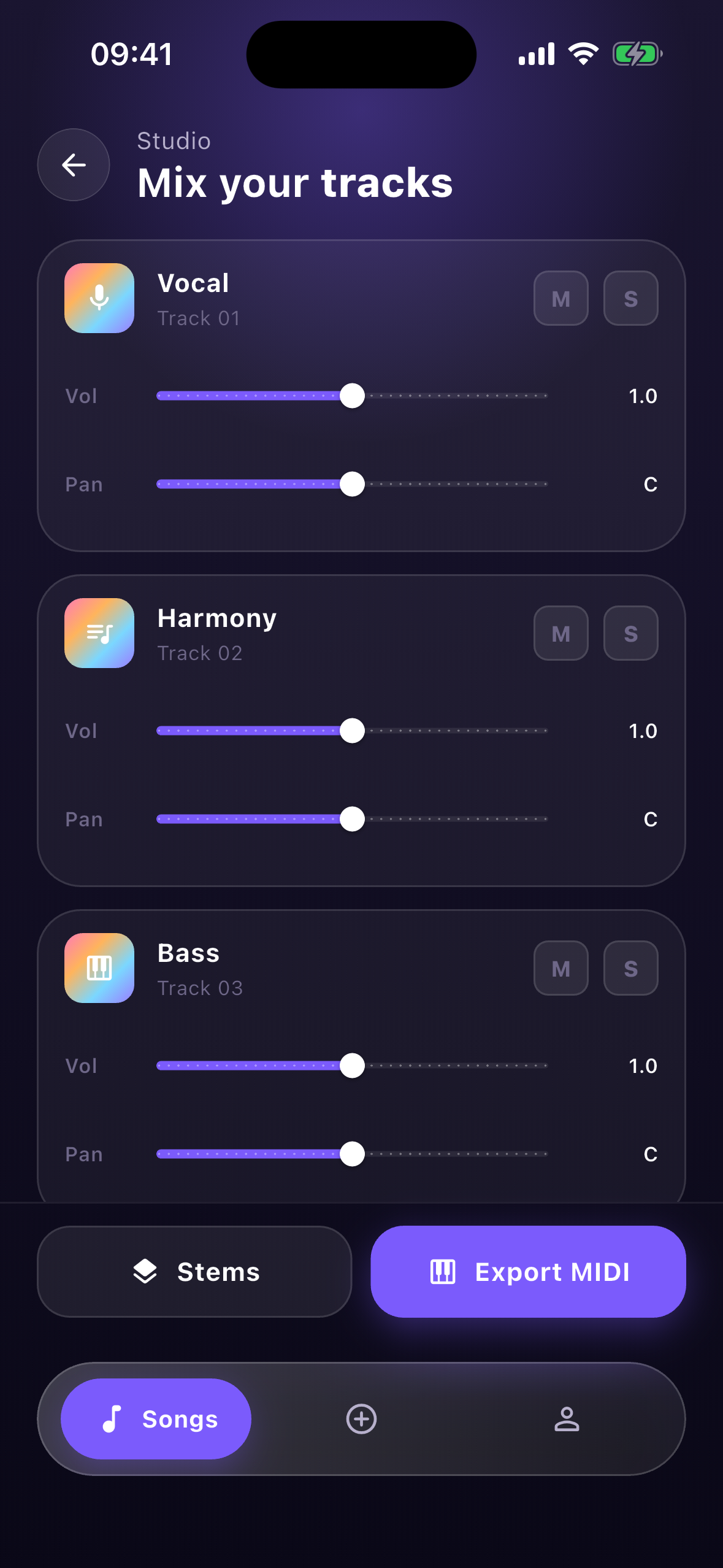 AUVIO Studio Mix — multi-track editor