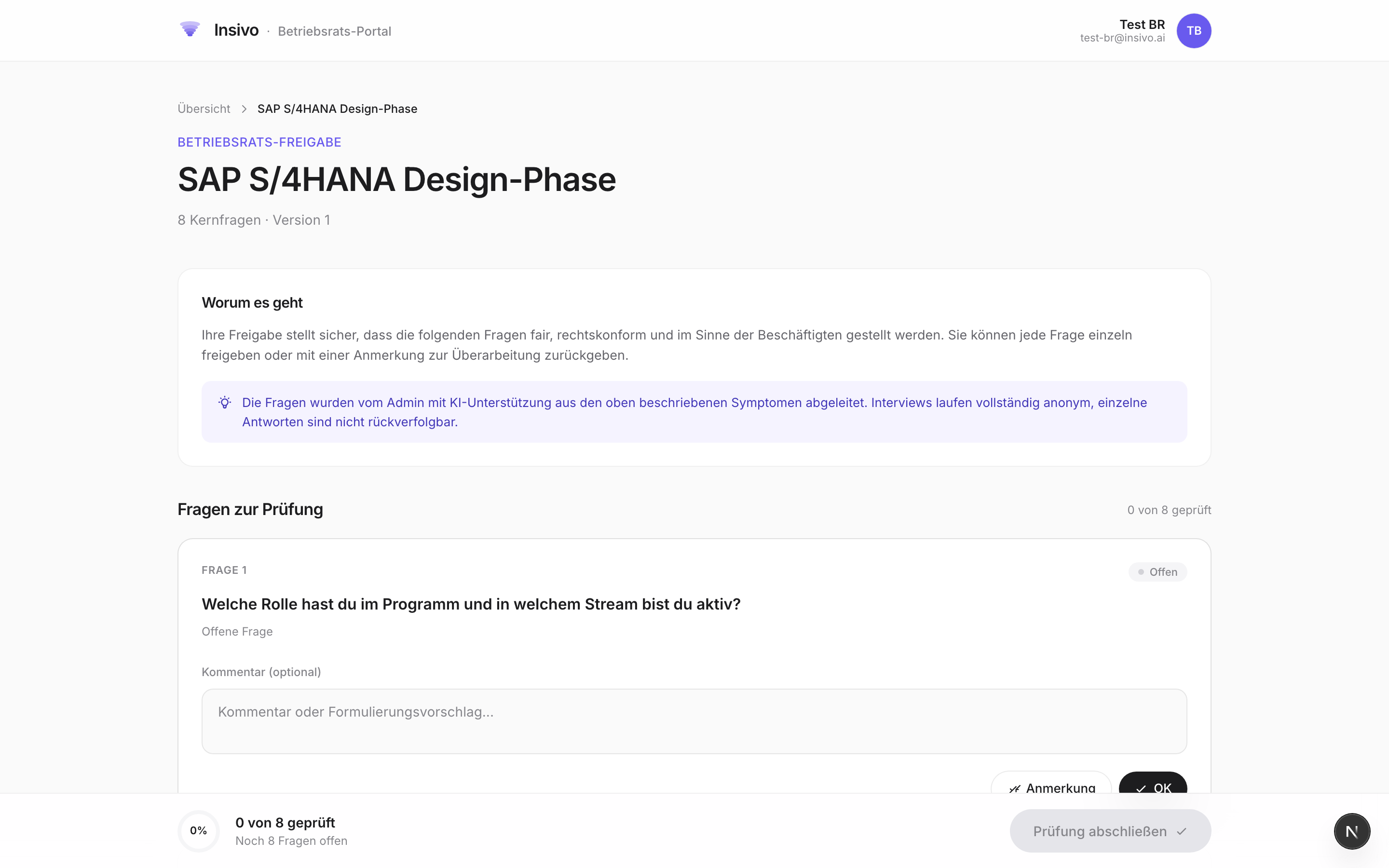 Insivo App brand panel — multi-tenant configuration interface