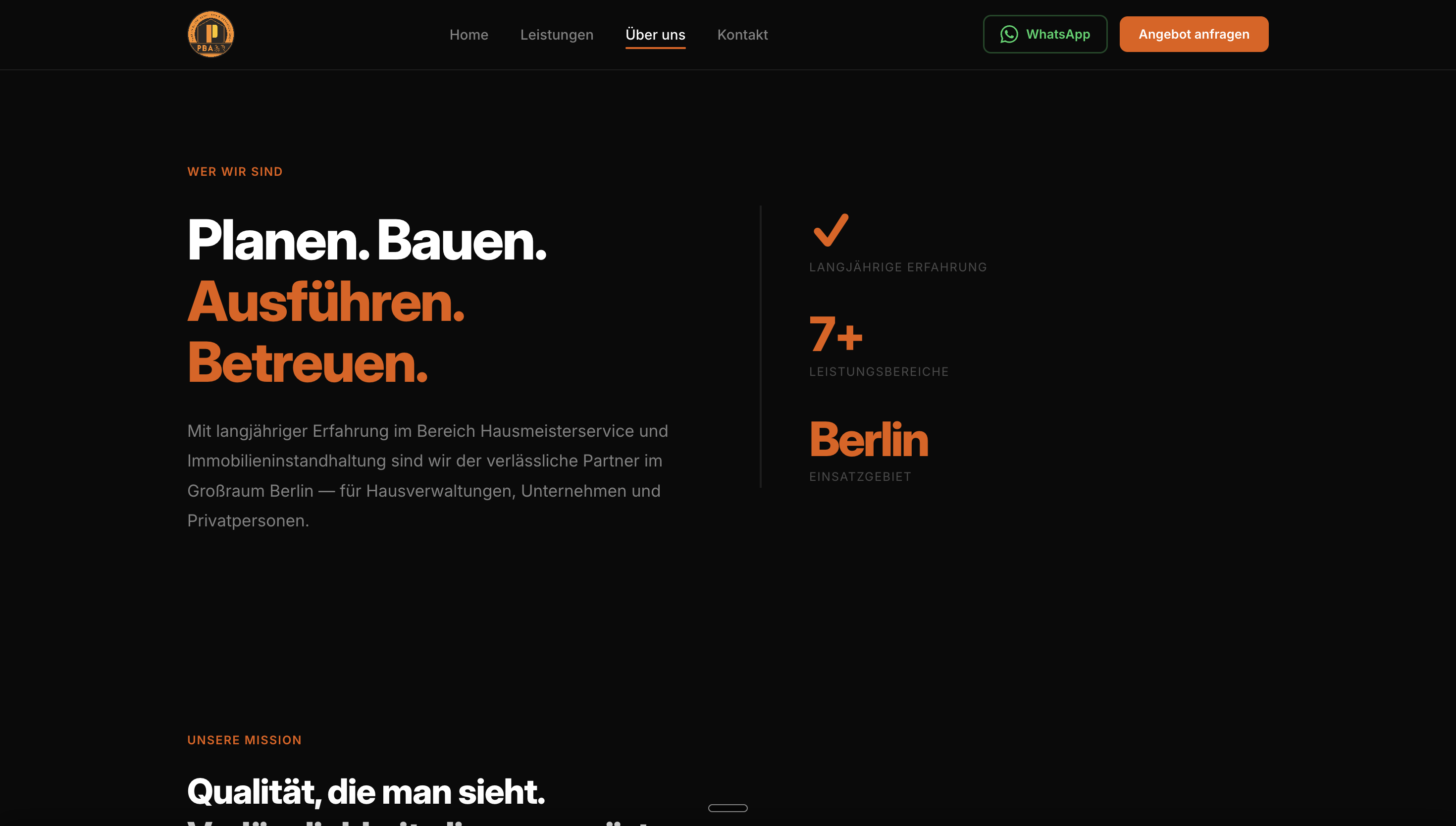 PBA&B about page composition