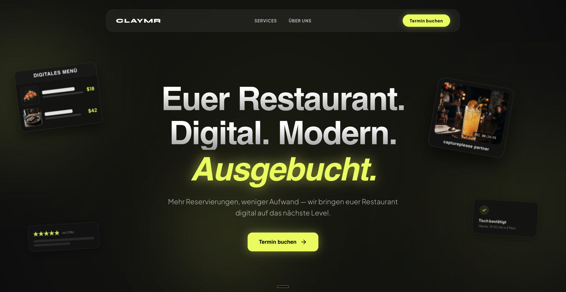 Claymr, restaurant booking platform